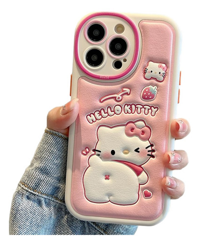 Funda De Dibujos Animados Para iPhone 15 Pro Max Hello Kitty