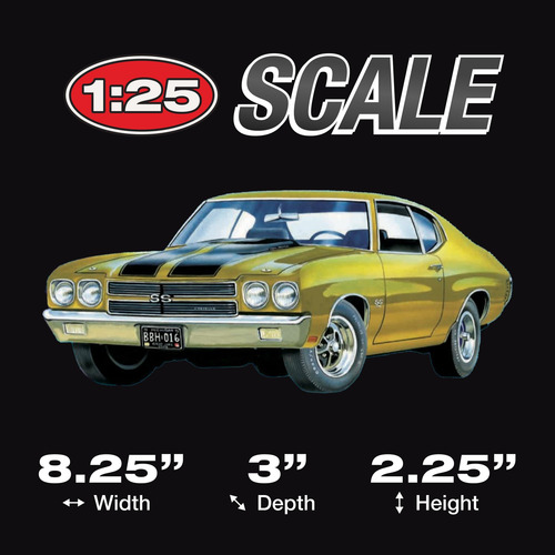 Kit De Modelo Amt 1970 Chevy Chevelle Ss A Escala 125 Transparente/blanco