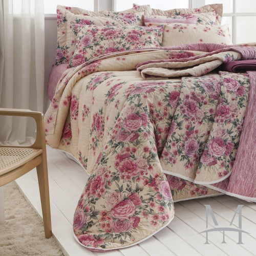 Jogo Lençol Cama Solteiro Realce Sultan 03pçs 140fios Helena Cor Rosa Desenho Do Tecido Estampado