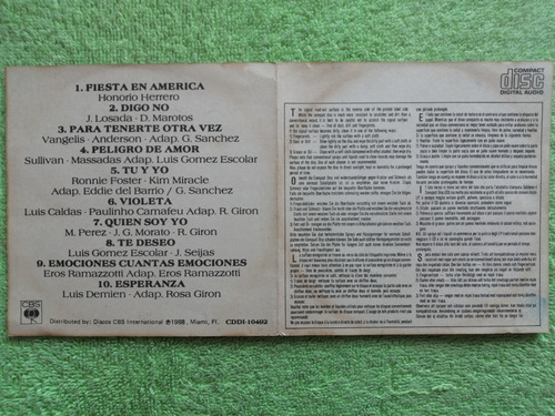 Eam Cd Chayanne Fiesta En America 1987 Primera Edicion Cbs (Usado)