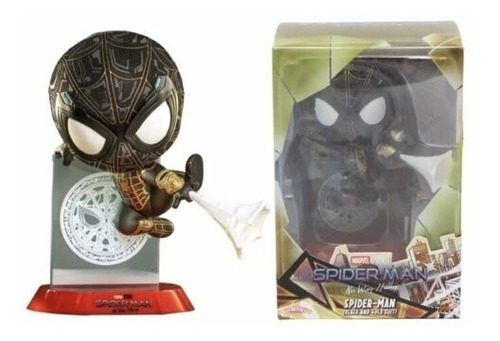 Spider-man No Way Home - Traje Negro 10cm Cosbaby Hot Toys