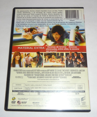 Ese Es Mi Hijo - Adam Sandler - Dvd - Original (Usado)
