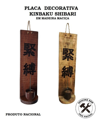 Placa Kinbaku Shibari Decorativa Incensário - Artesanal