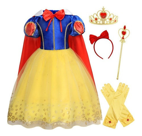 Vestido De Princesa Blancanieves Fiesta Día Del Niño Cosplay