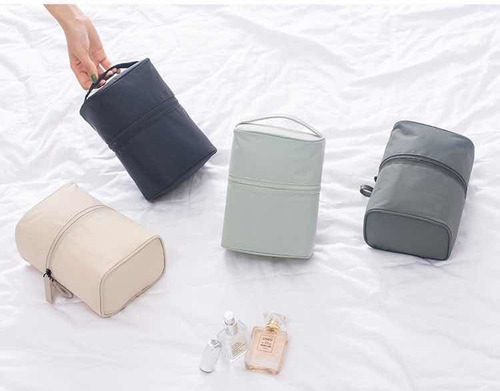 Bolsa, Neceser, Cosmetiquera De Viaje Color Beige
