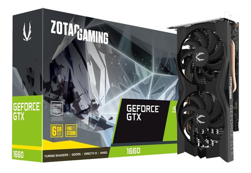 Imagen 1 de 1 de Tarjeta De Video Zotac Geforce Gtx 1660 Twin Fan 6 Gb Gddr5