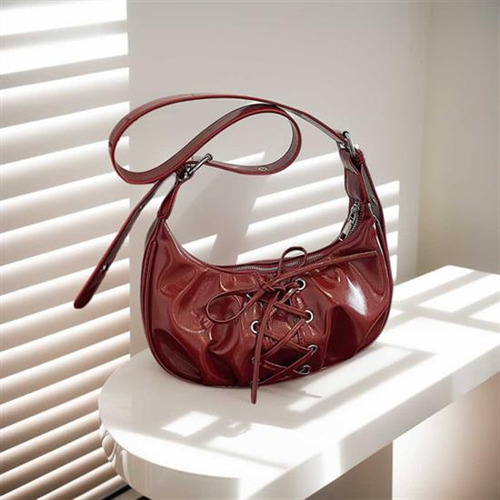 Bolso Hombro En Forma Media Luna Para Mujer, Bolso
