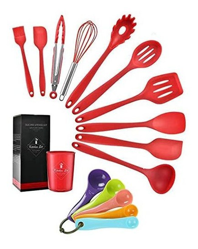 Juegos De Utensilios - Sipliv 16pcs Silicone Utensils Set He