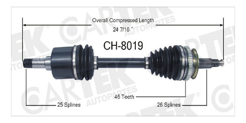 Flecha Delantero Lh Chrysler Cirrus Lxi V6 2001-2006 Ctk