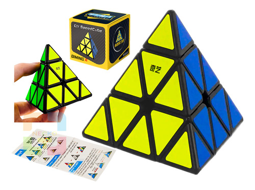 Paquete Cubos (3x3, Mirror, Megaminx Y Pyraminx) Base Negra