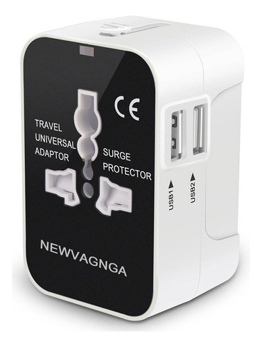 Adaptador De Corriente Universal Con Puertos Usb Dobles