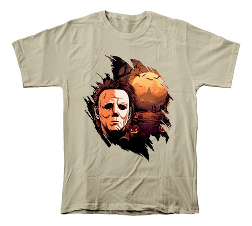 Camiseta Algodón Peinado Adultos De Michael Myers Halloween