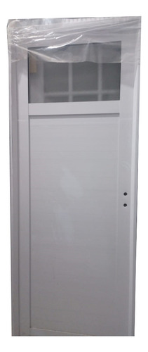 Puerta Aluminio 80x200 Cm Vidrio Esmerilado Simil Respirador