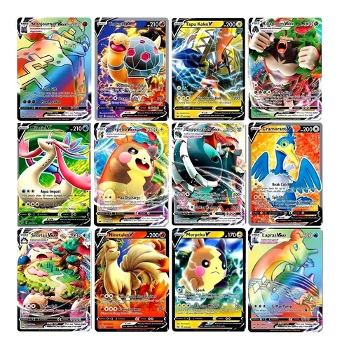 Kit 10 Cartas Pokemon Vmax E V Brilhantes Raras Sem Repetir