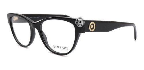 Lentes Versace Oftalmico Ve3287 Gb1 Negro Original