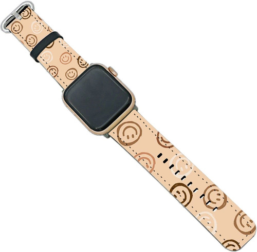 Funny Leather Child Print Weird Smiley Compatible For Iwatch