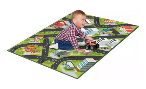 Tapete Alfombra De Juegos Infantil Carretera Carritos Grande