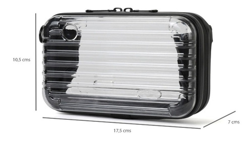Imagen 2 de 8 de Bandolera Cartera Rígida Transparente Con Correa Y Strap