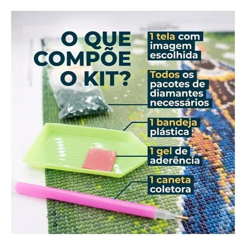 T Diy 5d Kit Completo De Pintura Diamante León Colorido