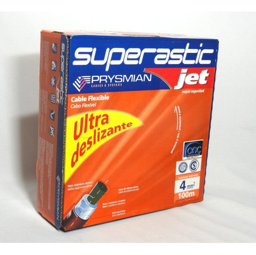 Imagen 2 de 10 de Cable 4mm Unipolar Superastic Pirelli Prysmian X200 Mts.