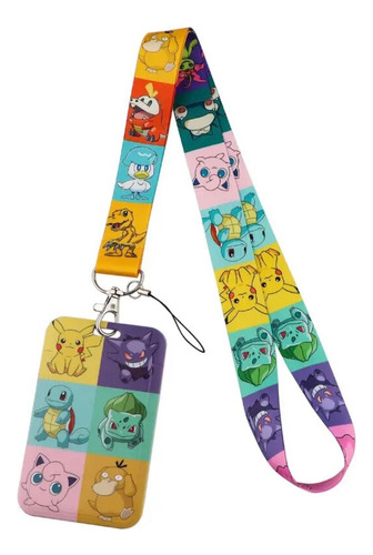 Lanyard + Porta Credencial De Pokemon Nuevo