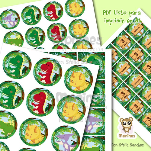 Kit Imprimible Dinosaurios Dinos ¡texto Editable!