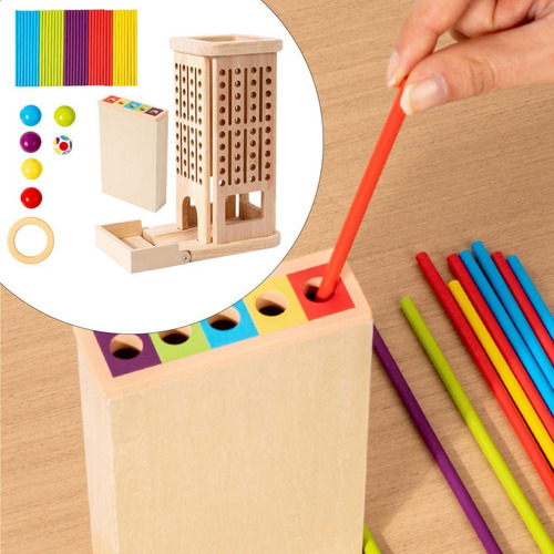 Juego De Madera Juego De Apilamiento De Palos De Madera,
