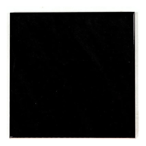 Azulejo 10x10 Negro Brillante Liso Cocina Baño Revestimiento