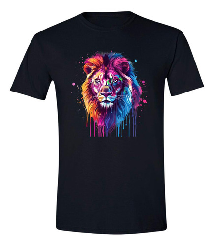 Playera Hombre León Psicodélico 000064n