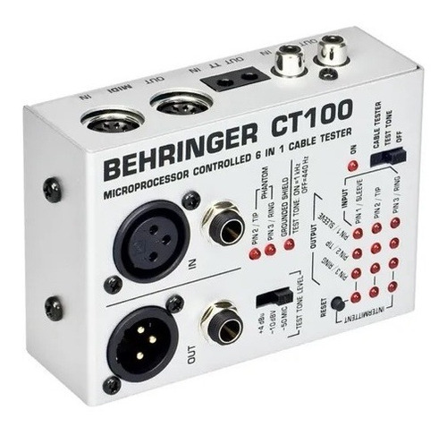 Imagem 2 de 7 de Testador De Cabos Behringer Ct100 6 In 1 Profissional
