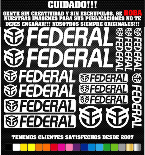 Stickers Ciclismo Federal Bike Calcomanía