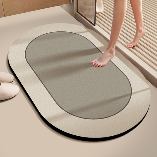 Alfombra De Baño En Forma De T, Superabsorbente Y Seca, Con