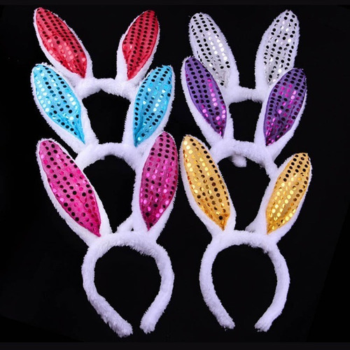 Imagen 4 de 10 de 5 Vinchas Conejita Led Pack Cotillon Luminoso Combo Fiesta