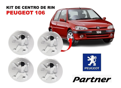 Kit De 4 Centros De Rin Peugeot 106 60 Mm