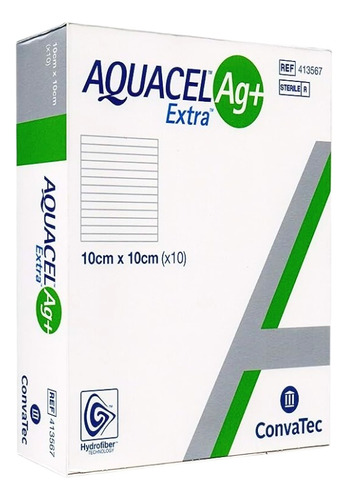 Curativo Aquacel Extra Ag+ 10 X 10 Cm (kit C/10) Convatec