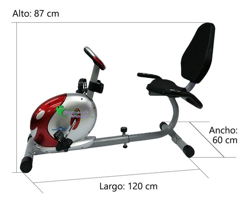 Imagen 3 de 8 de Bicicleta Horizontal Recumbent Cadiz Sportfitness Magnetica