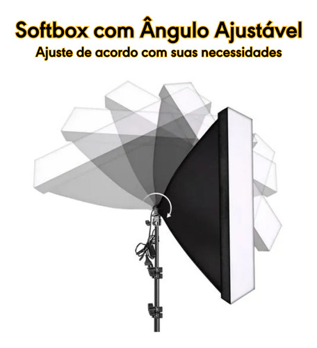 Softbox 50x70cm Com Difusor E Grid Com Soquete E27
