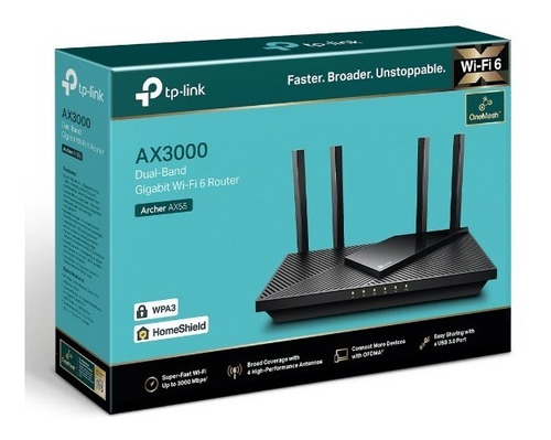Router Inalambrico Tp Link Archer Ax55 Ax3000 Gigabit Wifi 6