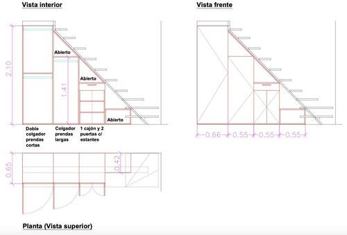 Imagen 3 de 8 de Mueble Para Bajo Escalera A Medida