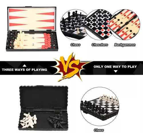 Juego De Ajedrez Magnético 3 En 1 Para Niños - Juego De Mesa