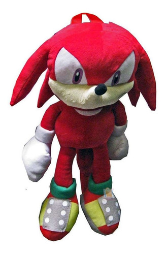 Sonic The Hedgehog Mochila De Felpa Para Muecas, Color Rojo