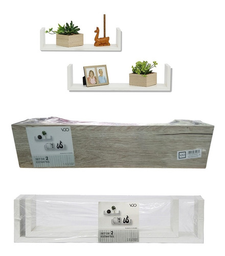 Organizador Estante Flotante Madera Set X 2 Pettish Online