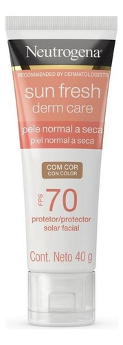 Protetor Solar Neutrogena Sun Fresh Derm Care Com Cor Fps 70