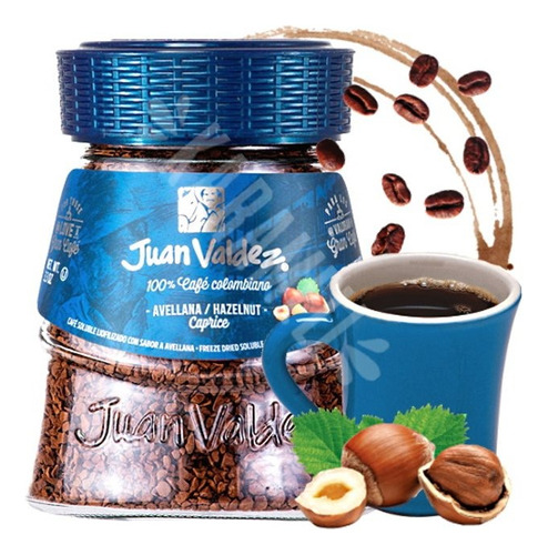 Café Liofilizado Marca Juan Valdez 95g Sabor Avellana