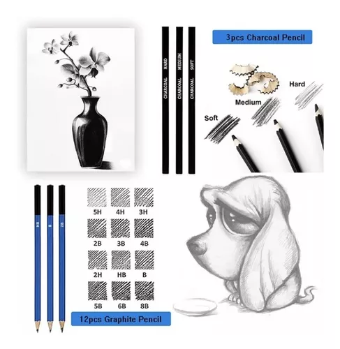 Set Kit De Dibujo Profesional 58 Piezas