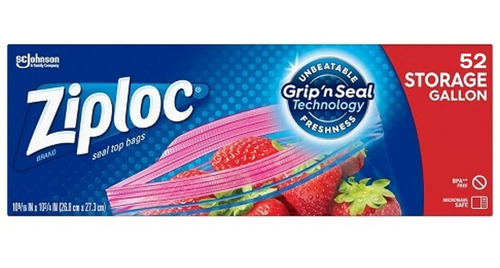 Bolsas Ziploc 208 Gallon Storage Grip N Seal Technology