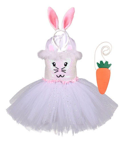 Disfraz De Conejo De Pascua Para Niña, Conjunto De Tutú