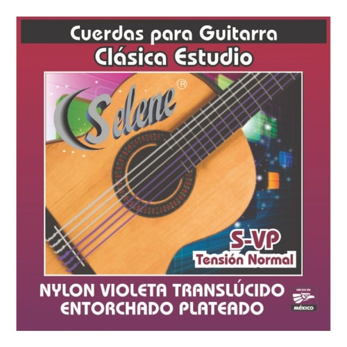 Jgo Cuerdas Guitarra Estudio Nylon Violeta-translucido S-vp