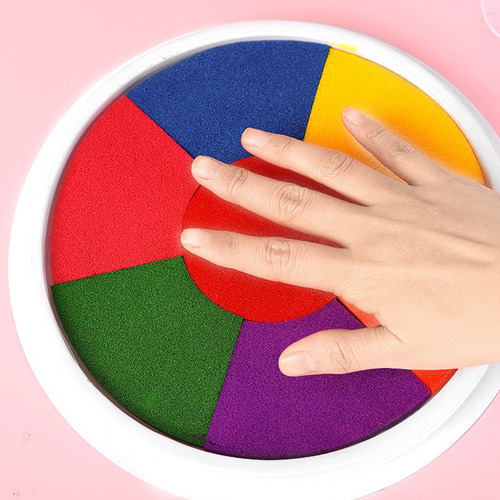 Imagen 8 de 12 de Sellos De Almohadilla De Tinta Para Manualidades 7 Colores