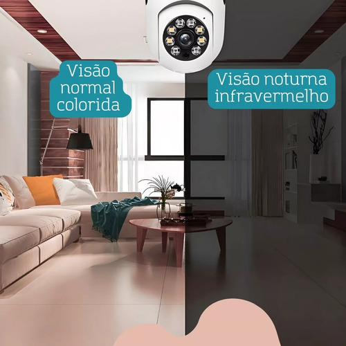Kit 2 Camera Ip Inteligente Lampada Panoramica Yoosee Wifi